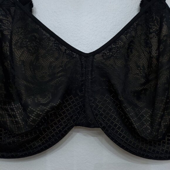 Wacoal #857210 Visual Effects Minimizer Underwire Floral Lace Bra Size 42H - Picture 4 of 12